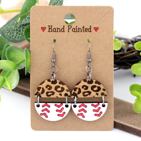 baseball earrings