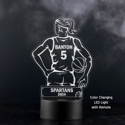 girls basketball LED night light