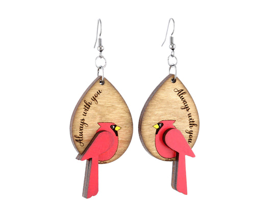 in memory of cardinal earrings