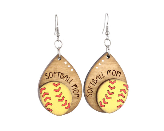 softball mom earrings