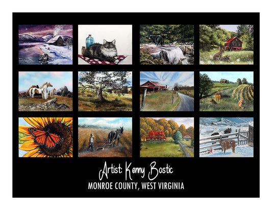 2022 Calendar, Monthly Calendar from Paintings by Artist Kenny Bostic