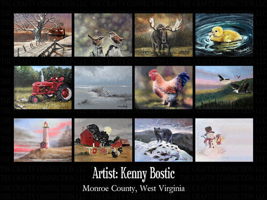 2021 Calendar, Monthly Calendar from Paintings by Artist Kenny Bostic